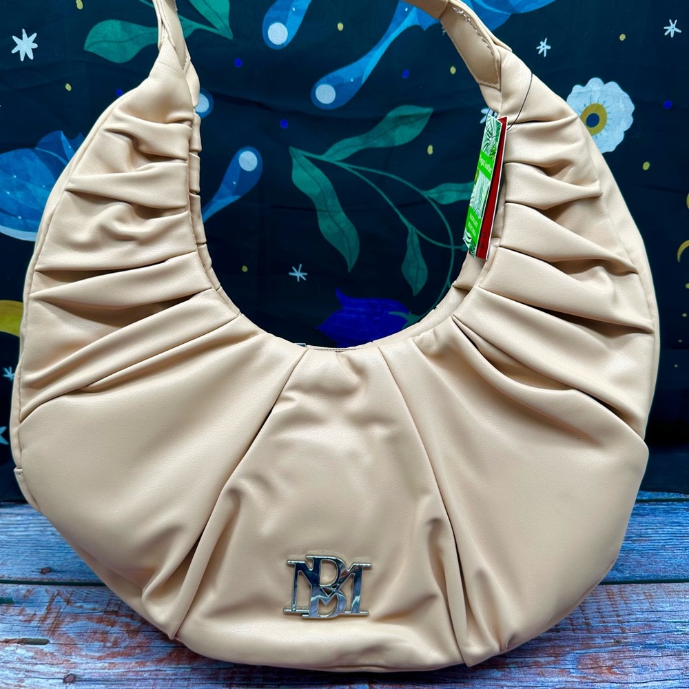 BADGLEY MISCHKA | Ruched Crescent Bag NWT